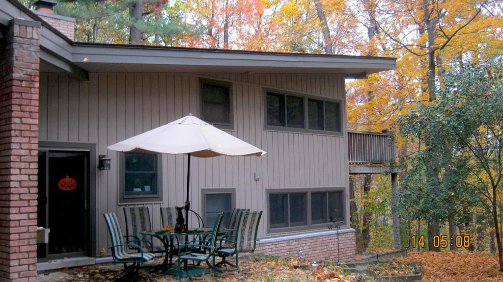 chairs under umbrella in MI