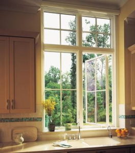 Casement windows overlooking trees